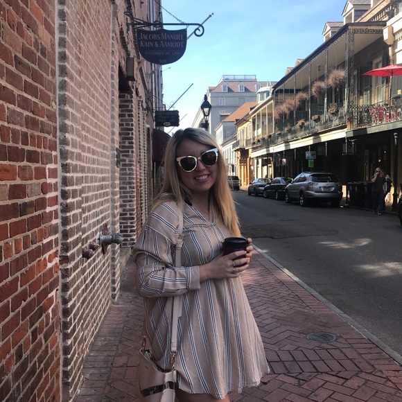 Striped Button Down DRESS - Picture 5 of 7